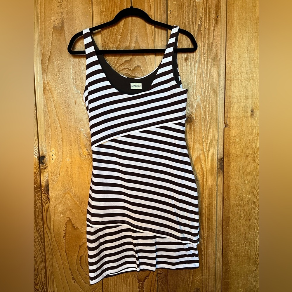 striped Synergy dress size medium